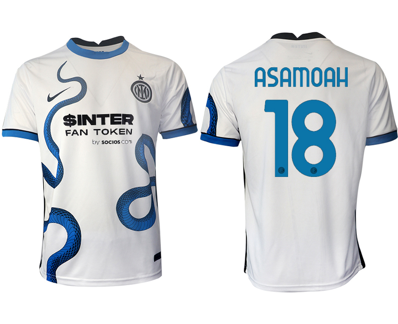 Men 2021-2022 Club Inter Milan away aaa version white #18 Soccer Jersey->inter milan jersey->Soccer Club Jersey